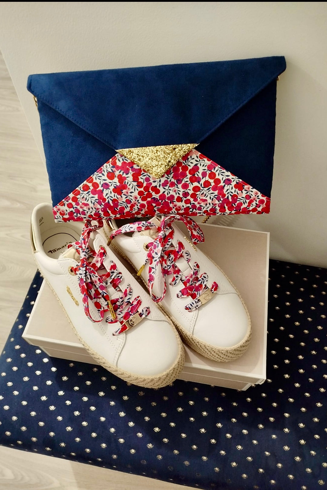 Accessoires mariage en liberty Wiltshire rouge