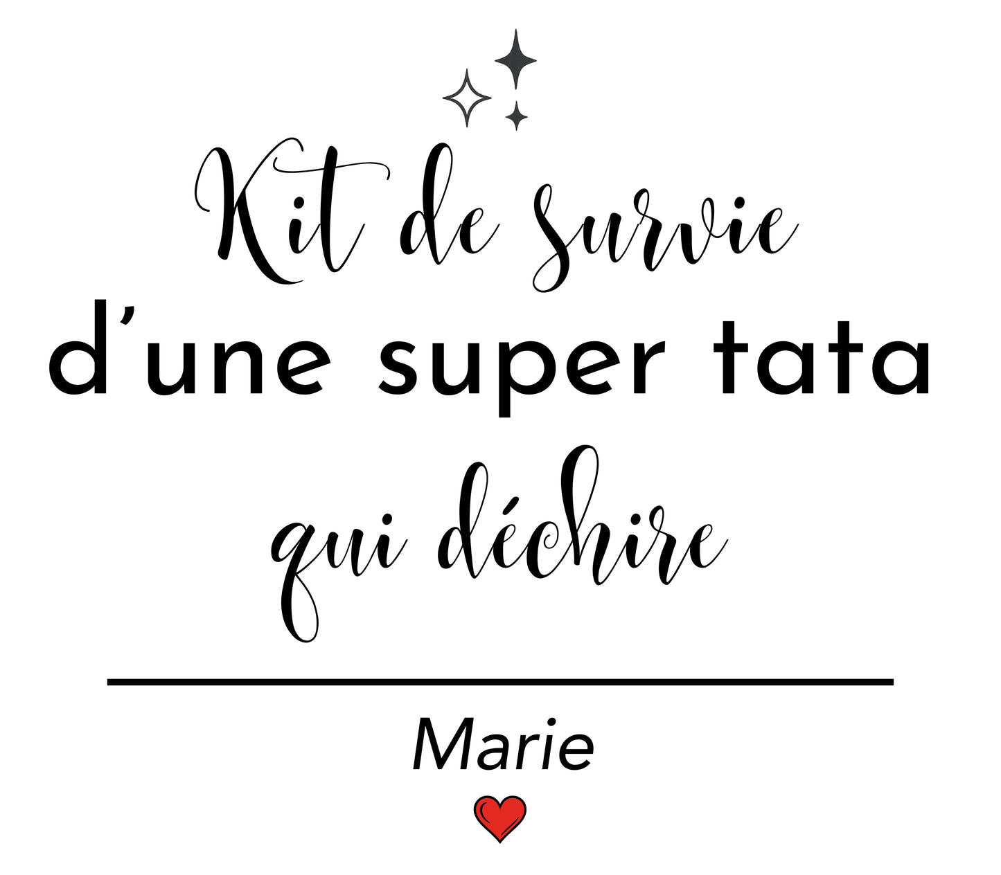 Trousse cadeau tata personnalisée — anniversaire, Noël | pochette prénom