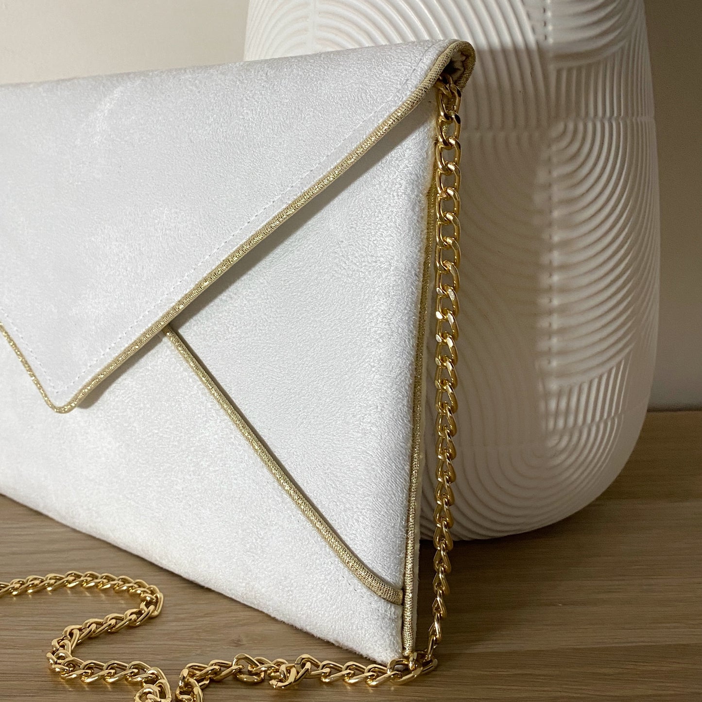 Pochette mariage blanche - fil des toiles