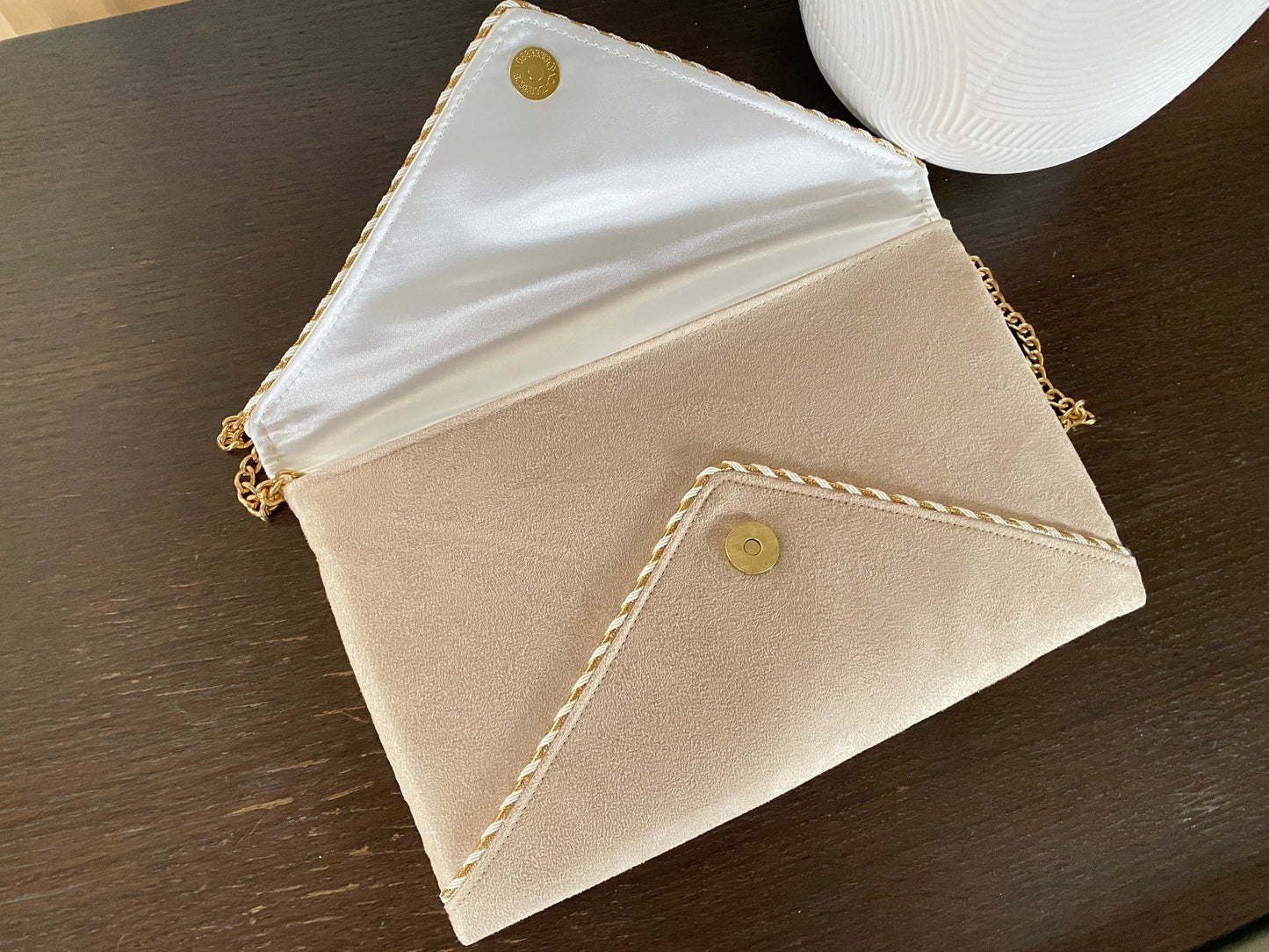 pochette femme beige - Fil des toiles