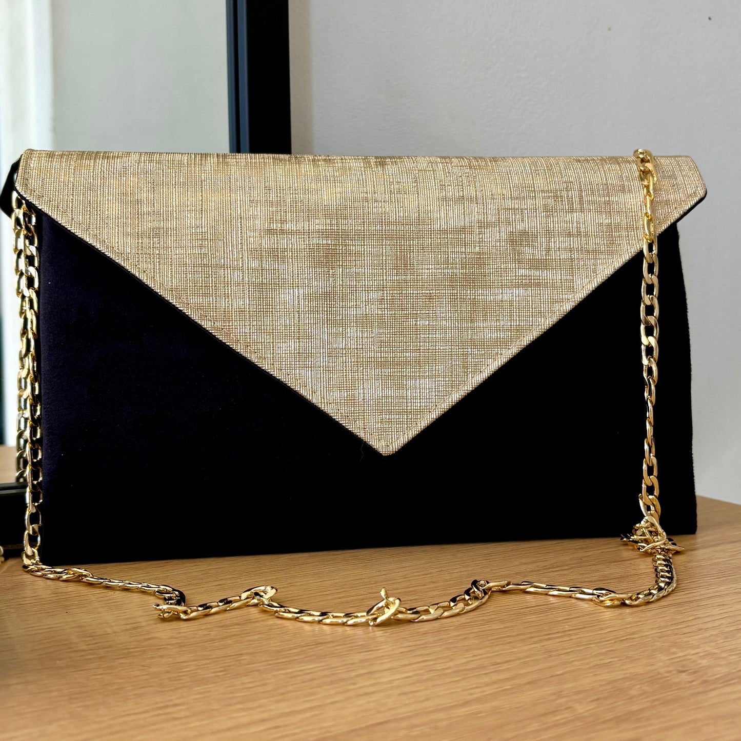 Sac de soirée noire et doré