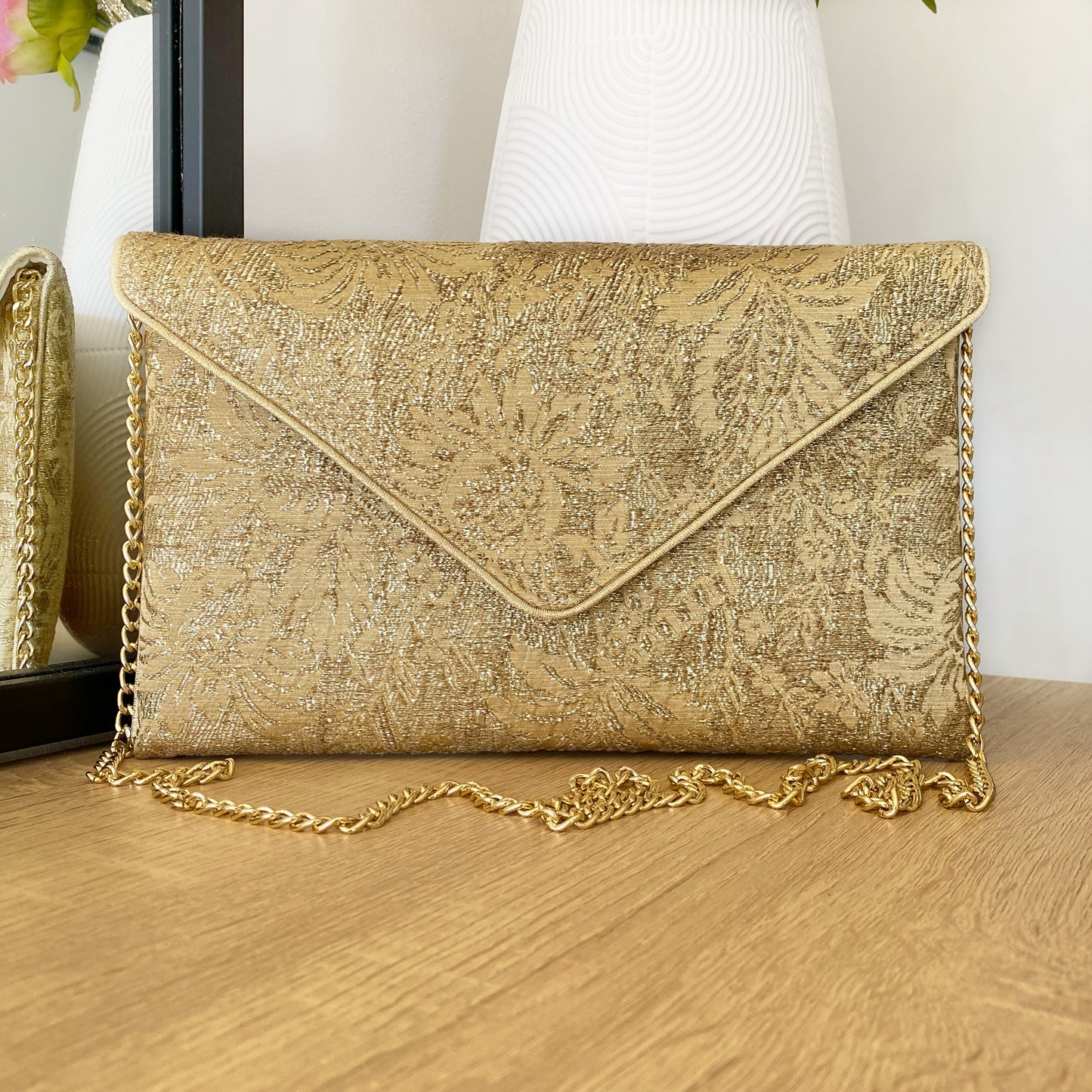 Sac mariage doré en soie - fil des toiles