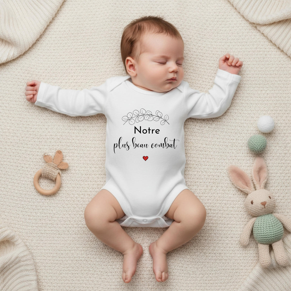Body naissance bébé tant attendu - Fil des toiles
