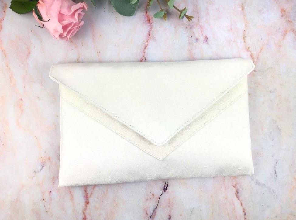 Fil des toiles Pochette Sac pochette cérémonie blanche pour mariage
