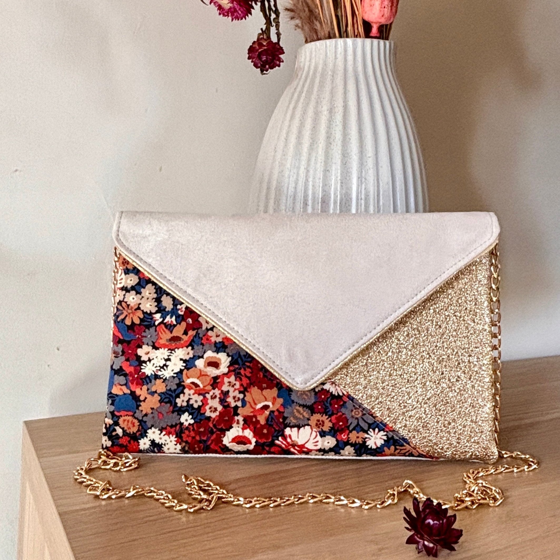 Pochette fleurie mariage hotsell