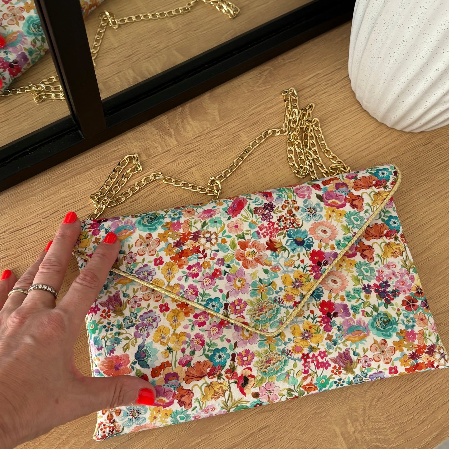 Pochette mariage en Liberty of London classic meadow - Fil des toiles