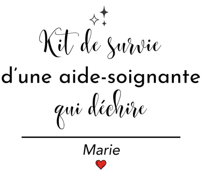 Trousse aide-soignante personnalisée — cadeau départ, anniversaire | prénom