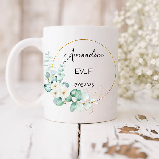 Mug personnalisé eucalyptus - cadeau EVJF