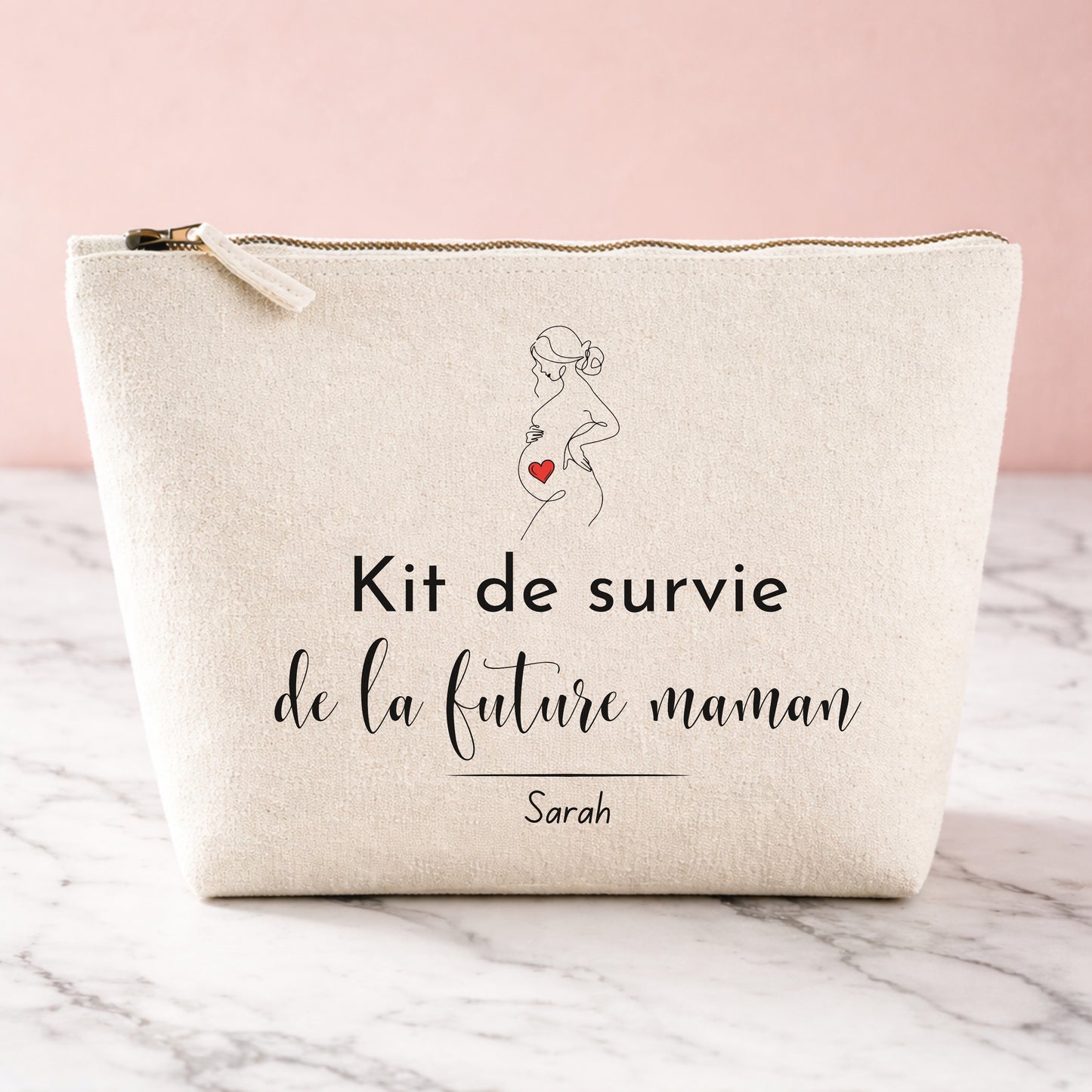 Trousse valise maternité personnalisée — cadeau future maman | baby shower