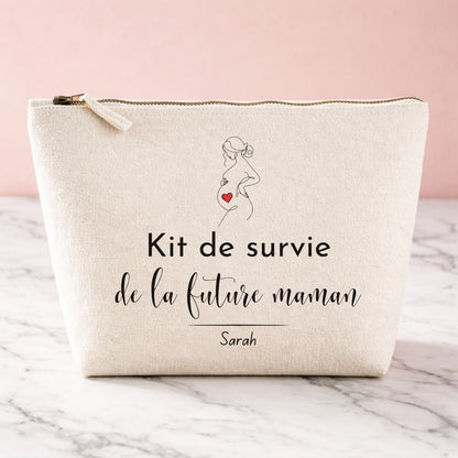 Trousse valise maternité personnalisée — cadeau future maman | baby shower