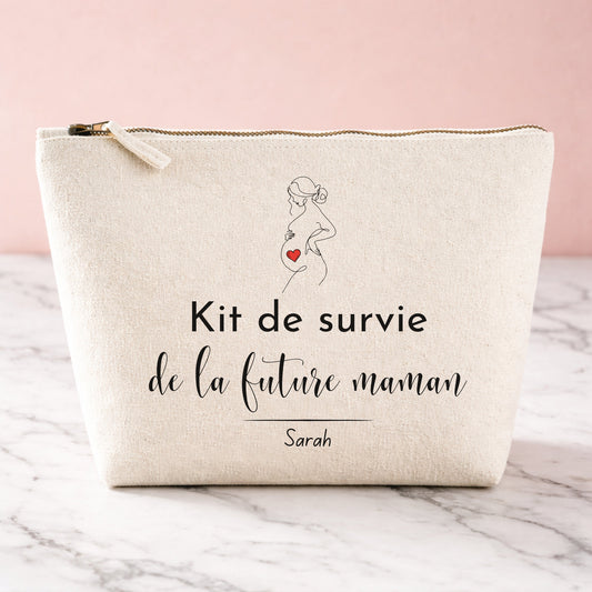 Trousse valise maternité personnalisée, kit de survie future maman