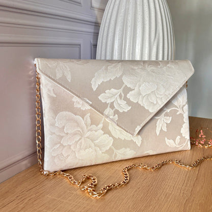 sac pochette mariage ivoire 