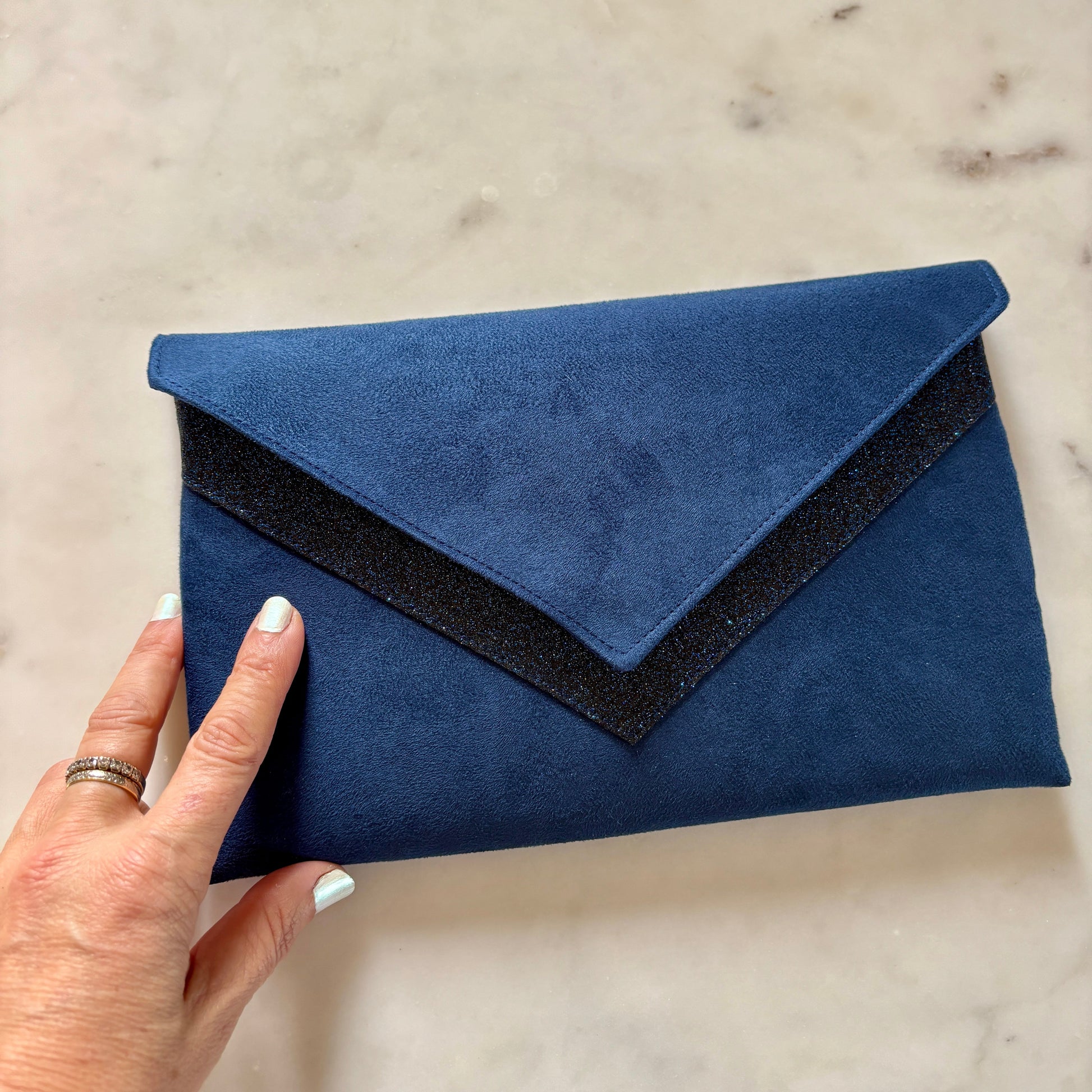 Sac pochette bleu marine