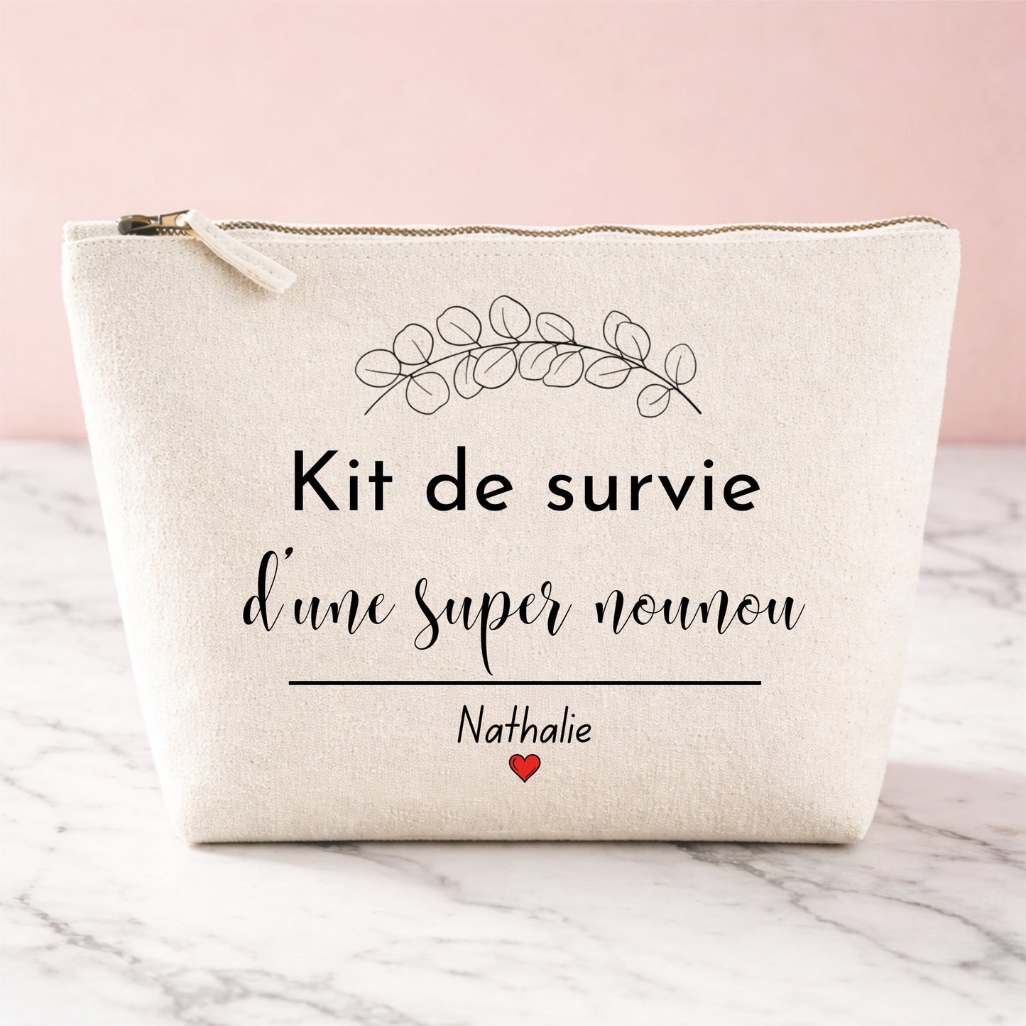 Trousse personnalisée kit de survie d'une nounou avec prénom