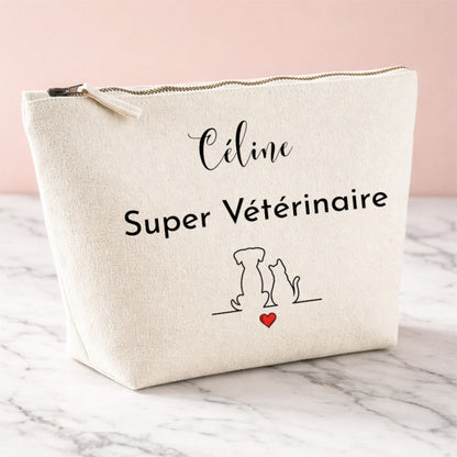Trousse vétérinaire personnalisée — motif chien chat | cadeau prénom