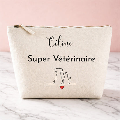 Trousse vétérinaire personnalisée — motif chien chat | cadeau prénom
