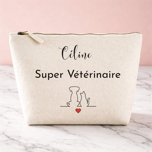 Trousse vétérinaire personnalisée — motif chien chat | cadeau prénom