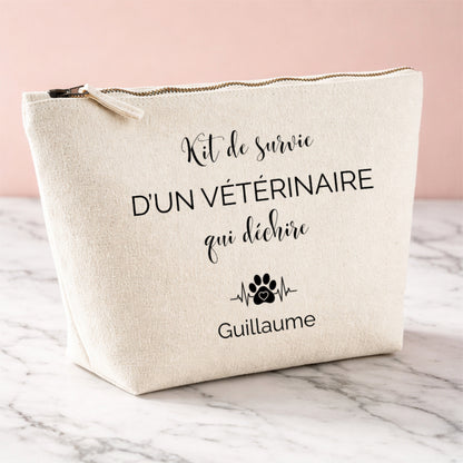 Trousse vétérinaire personnalisée kit de survie — cadeau prénom qui déchire