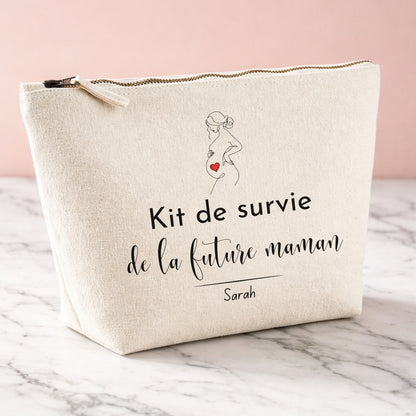Trousse valise maternité personnalisée — cadeau future maman | baby shower