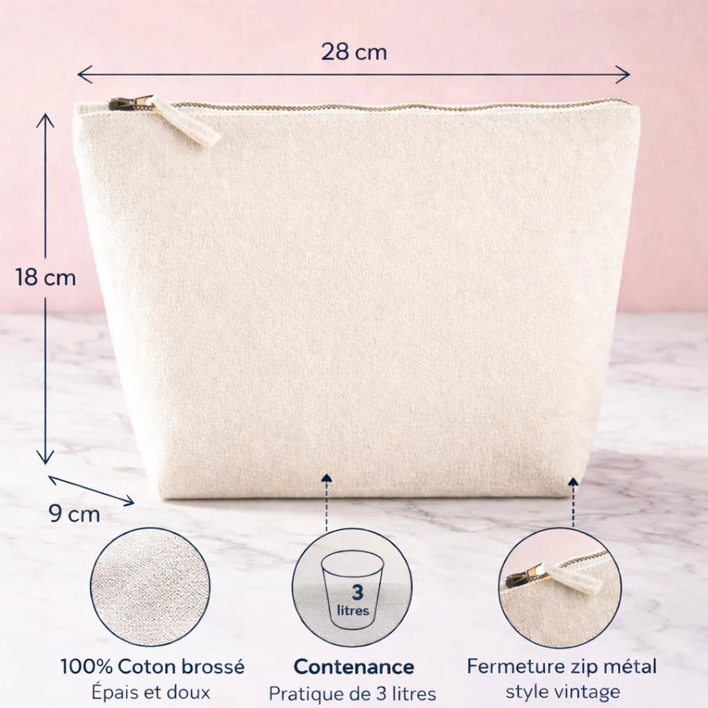 Dimensions de la trousse