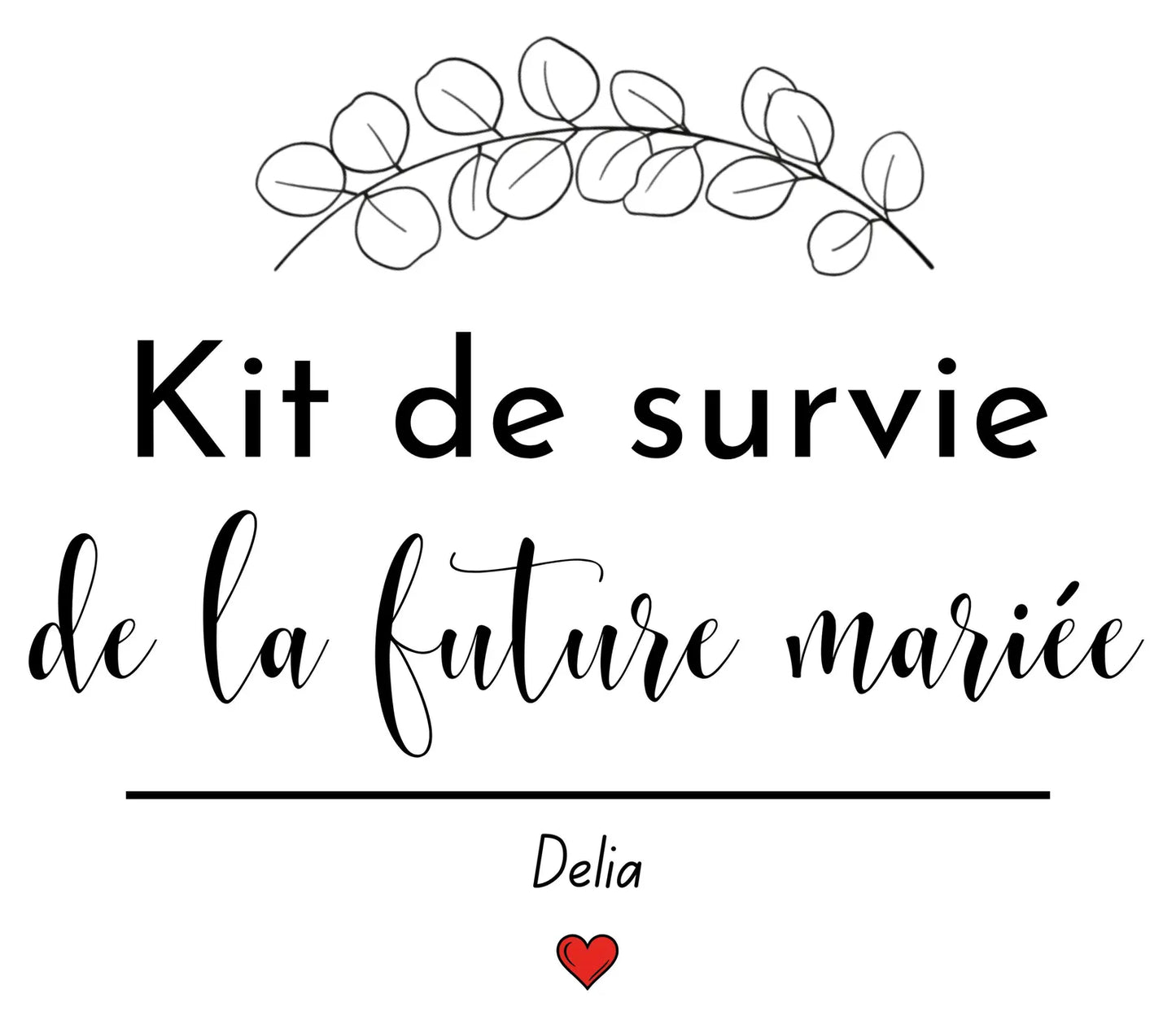 Trousse "Kit de survie de la future mariée" — Design exclusif | Cadeau EVJF personnalisé