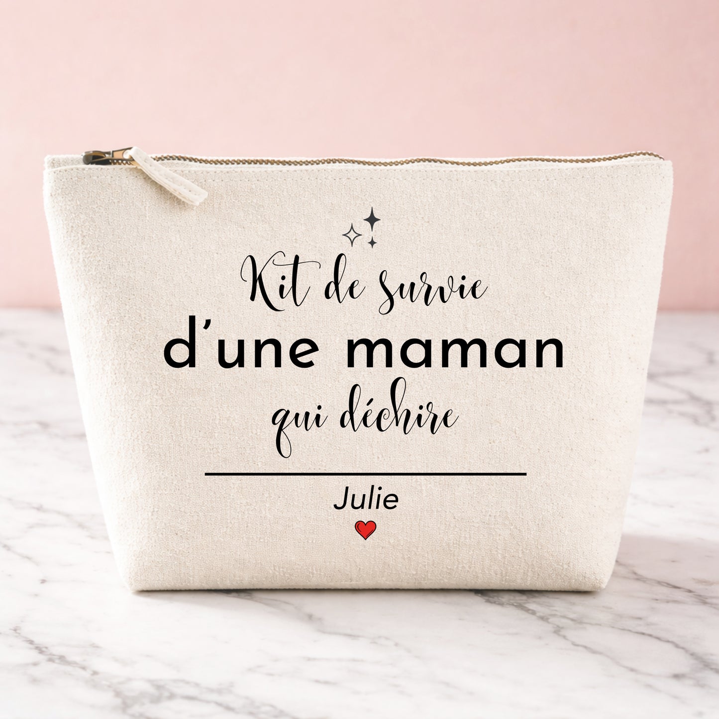 Trousse kit de survie maman personnalisée