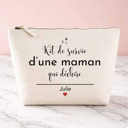 Trousse kit de survie maman personnalisée
