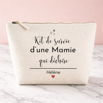 Trousse mamie personnalisée — fête des grands-mères, anniversaire | prénom