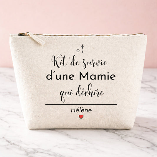 Trousse mamie personnalisée — fête des grands-mères, anniversaire | prénom