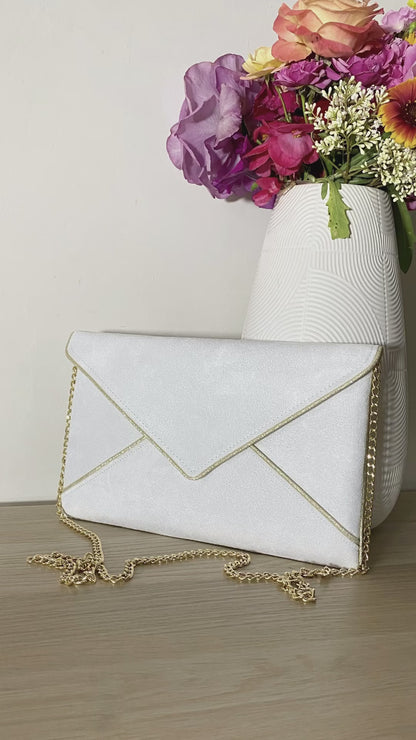 Pochette mariage blanche