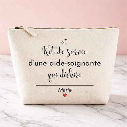Trousse aide-soignante personnalisée — cadeau départ, anniversaire | prénom