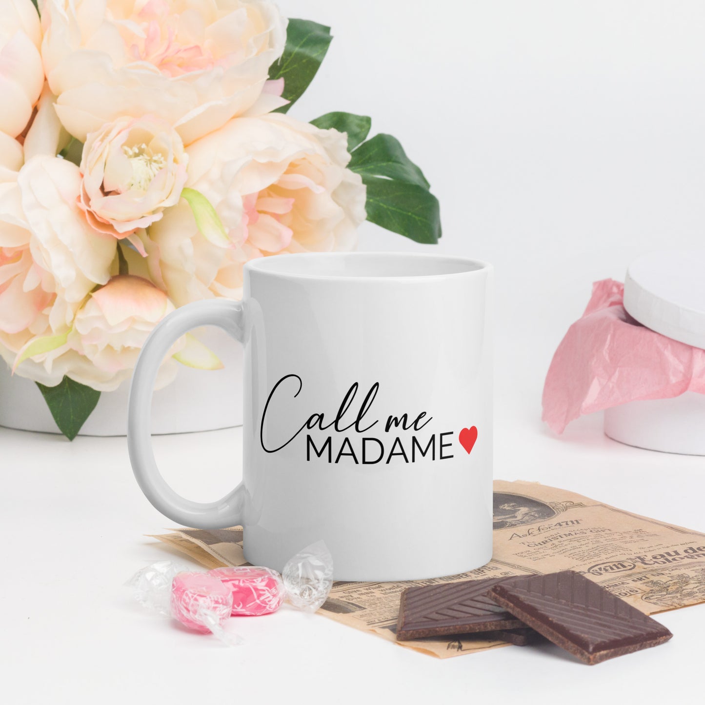 Mug personnalisé Call me MADAME, cadeau future mariée