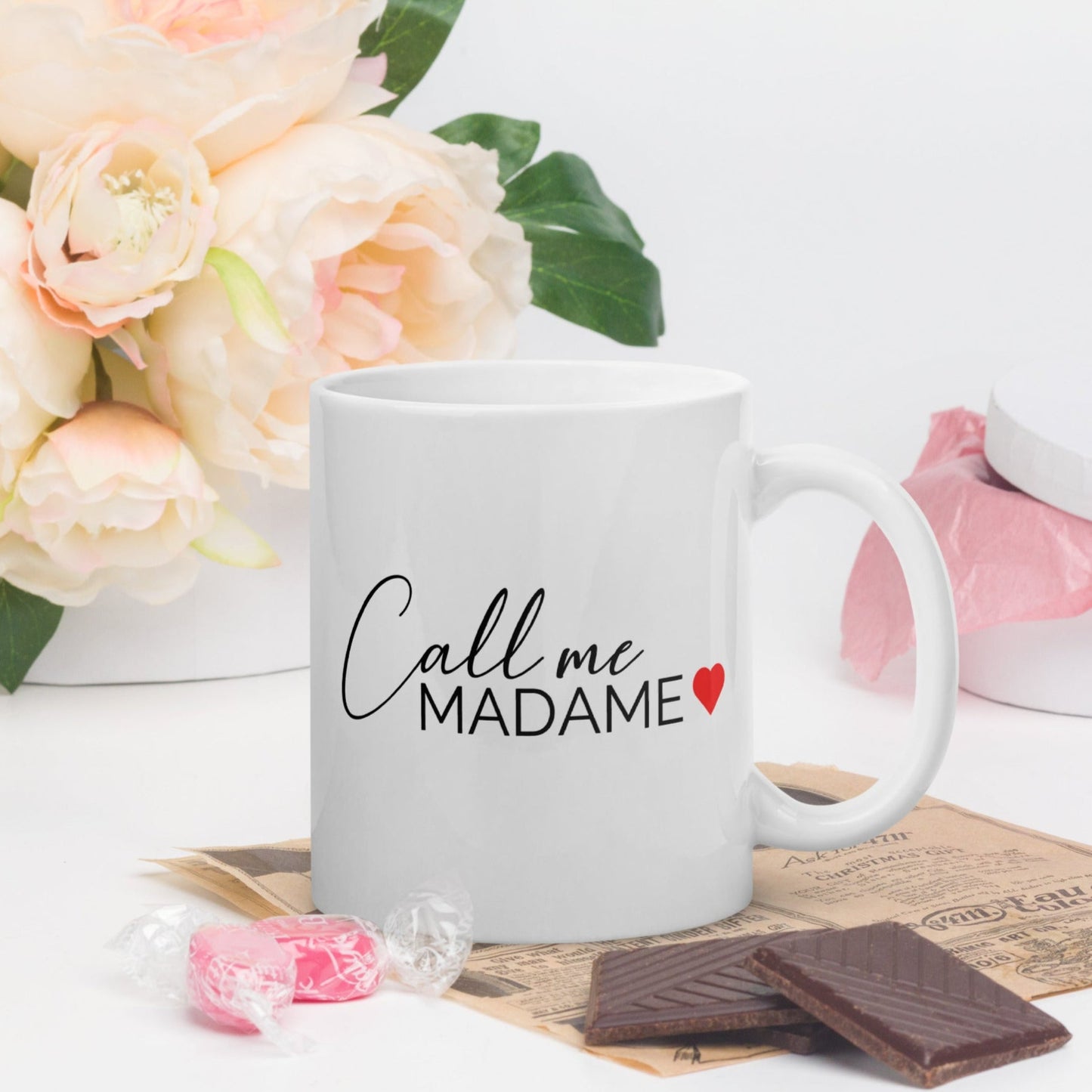 Mug personnalisé Call me MADAME, cadeau future mariée