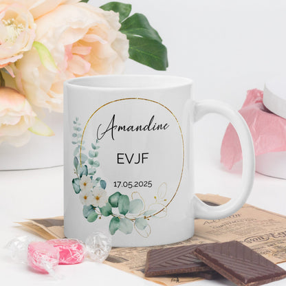 Mug personnalisé eucalyptus - cadeau EVJF