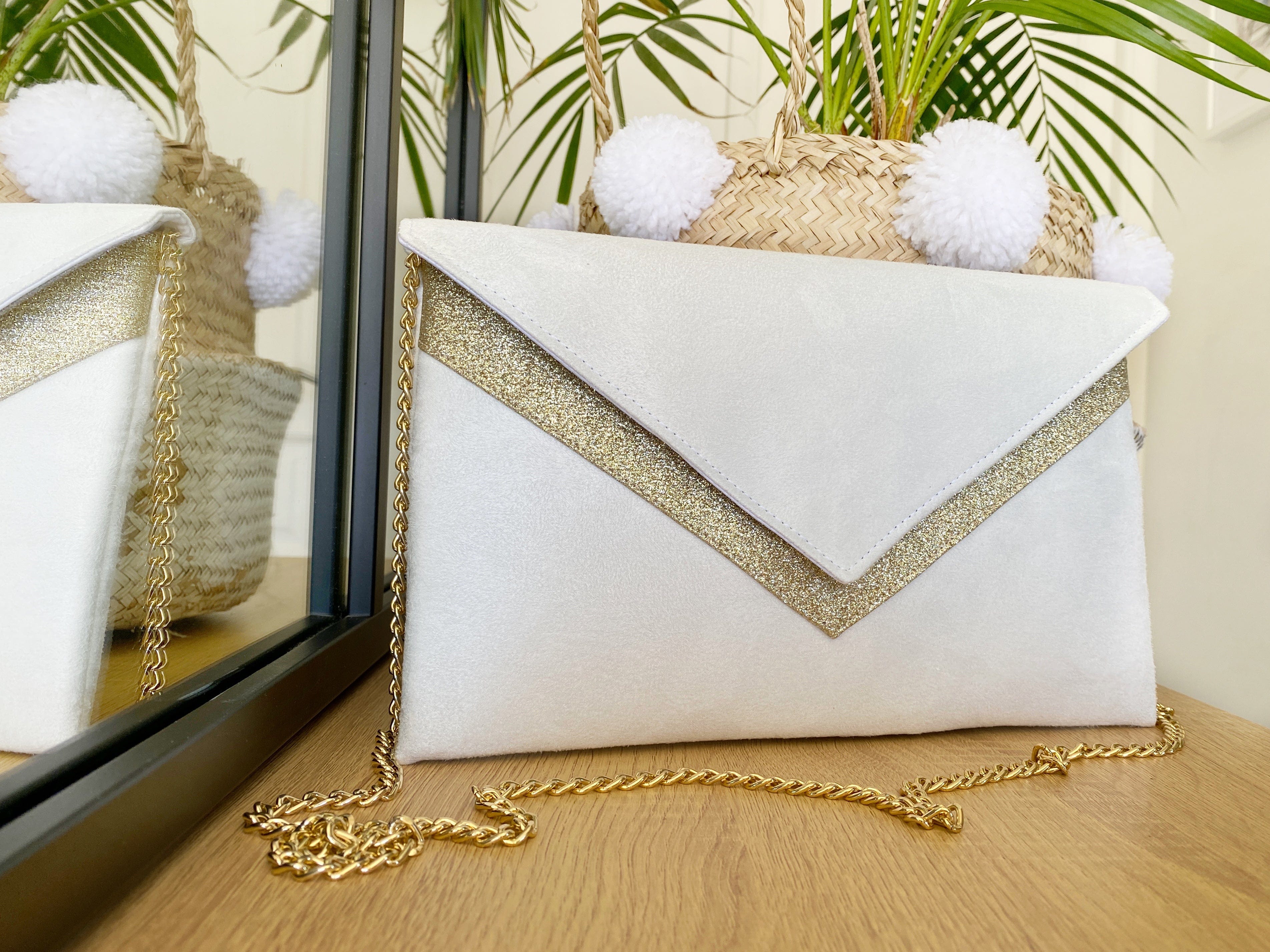 Pochette mariée outlet blanche