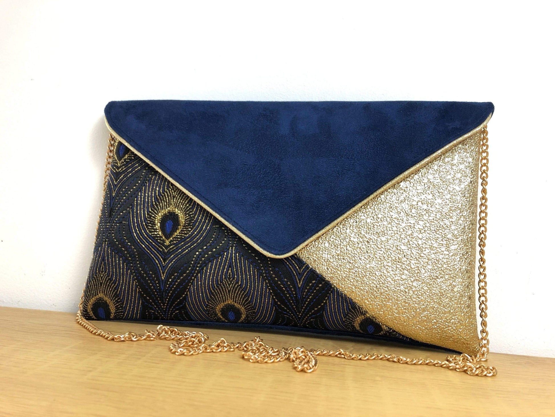 Pochette Femme Sac Ceremonie Bleu Marine Sac Pochette Femme Bleu