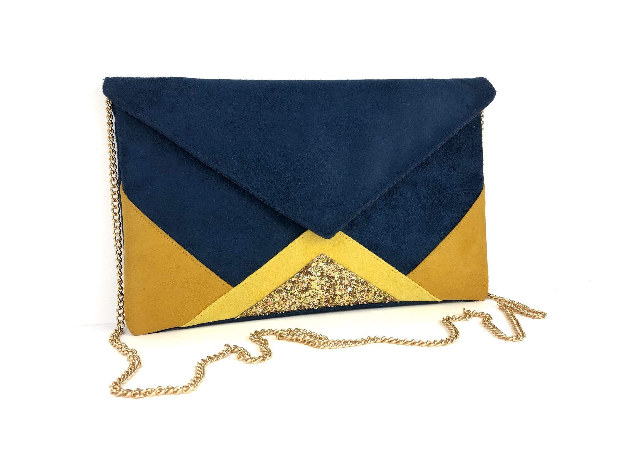 Pochette jaune shop moutarde mariage