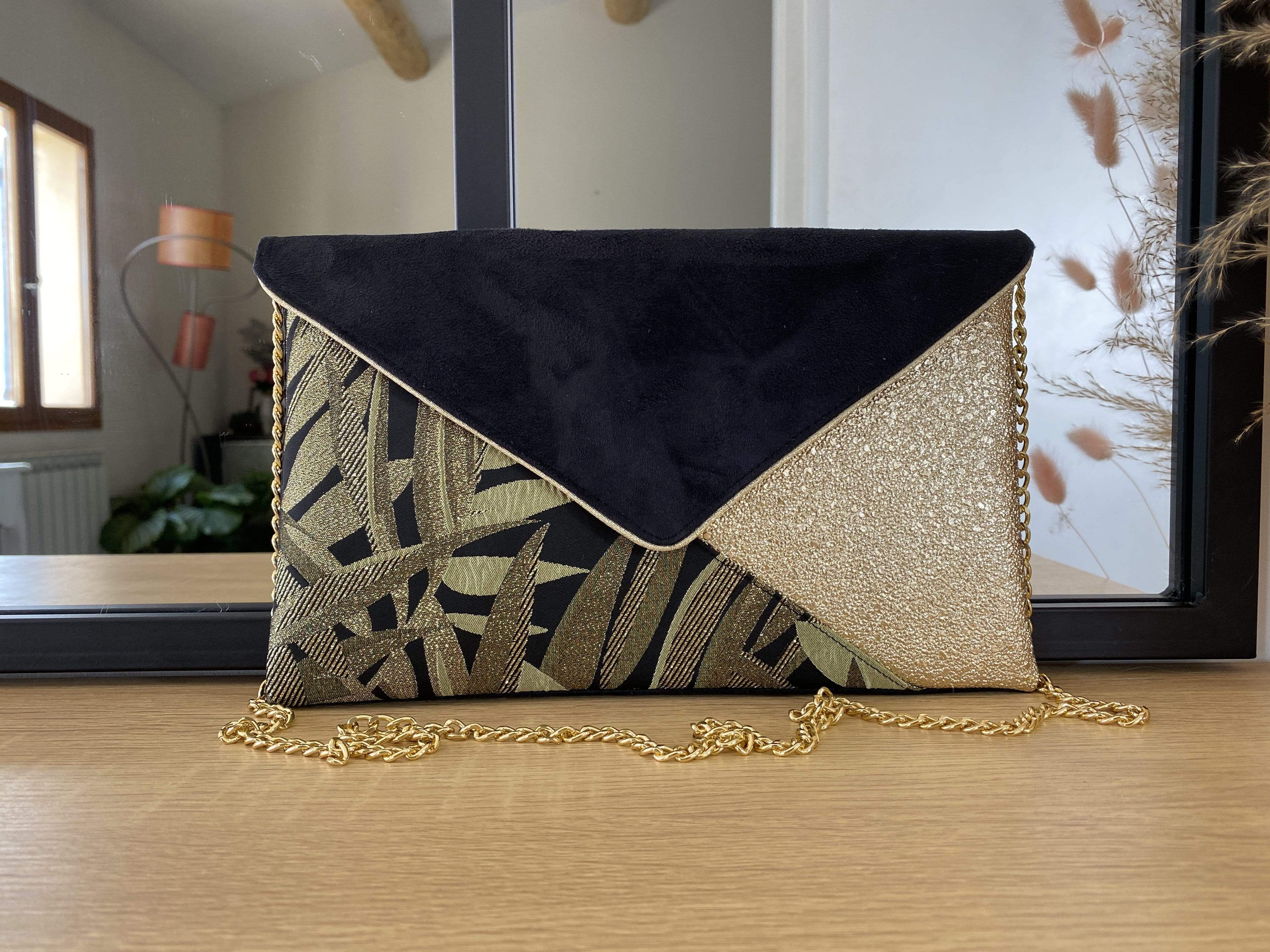 Pochette shop femme or