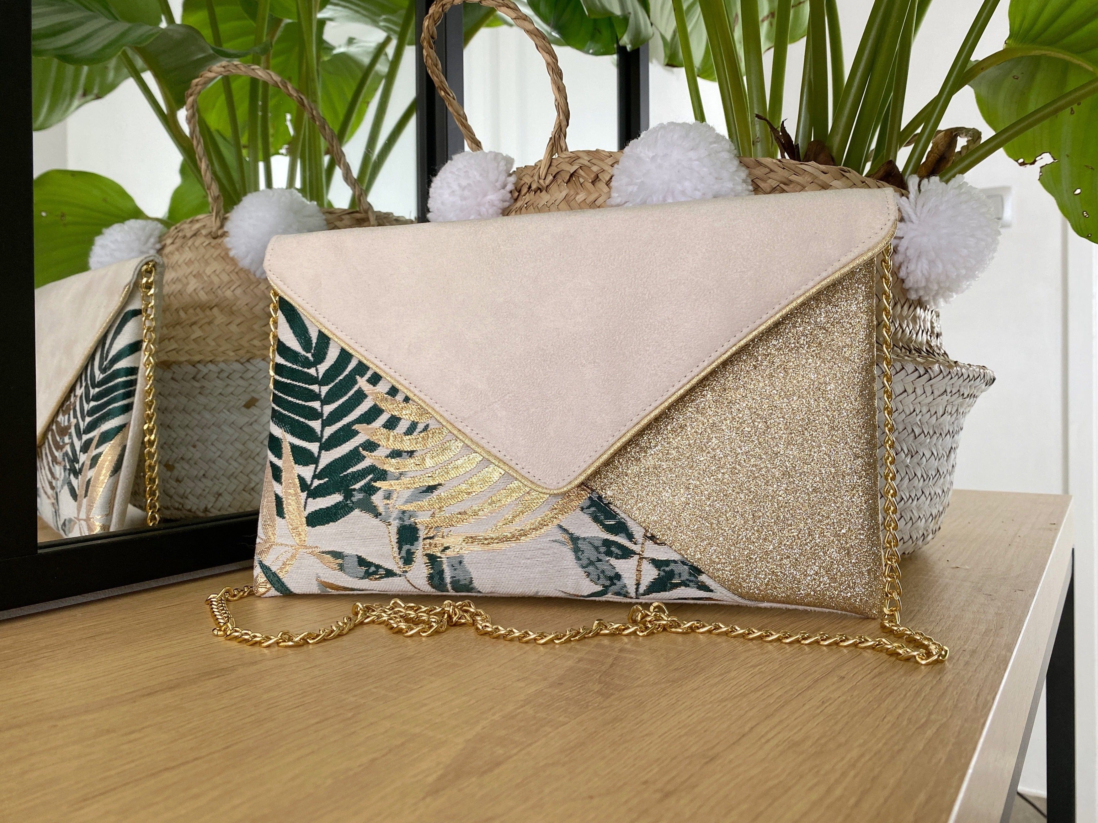 Pochette discount beige mariage