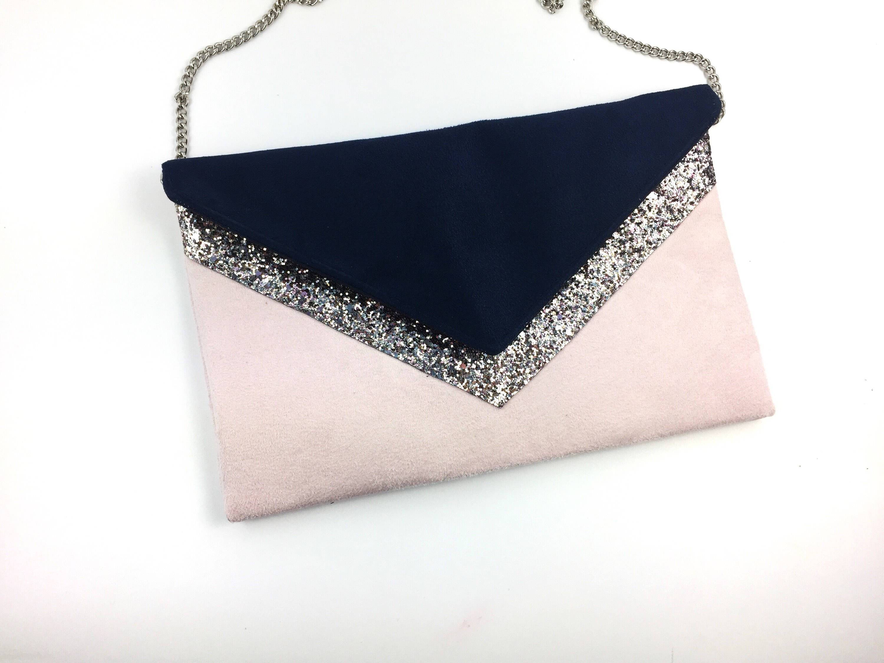 Pochette ceremonie shop bleu marine